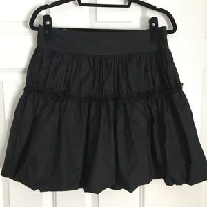 A-line black mini skirt